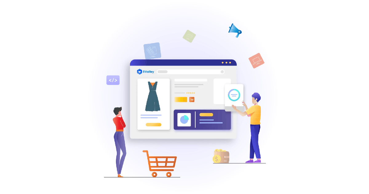 6 Valley - Multi поставщик Ecommerce CMS медиа 1