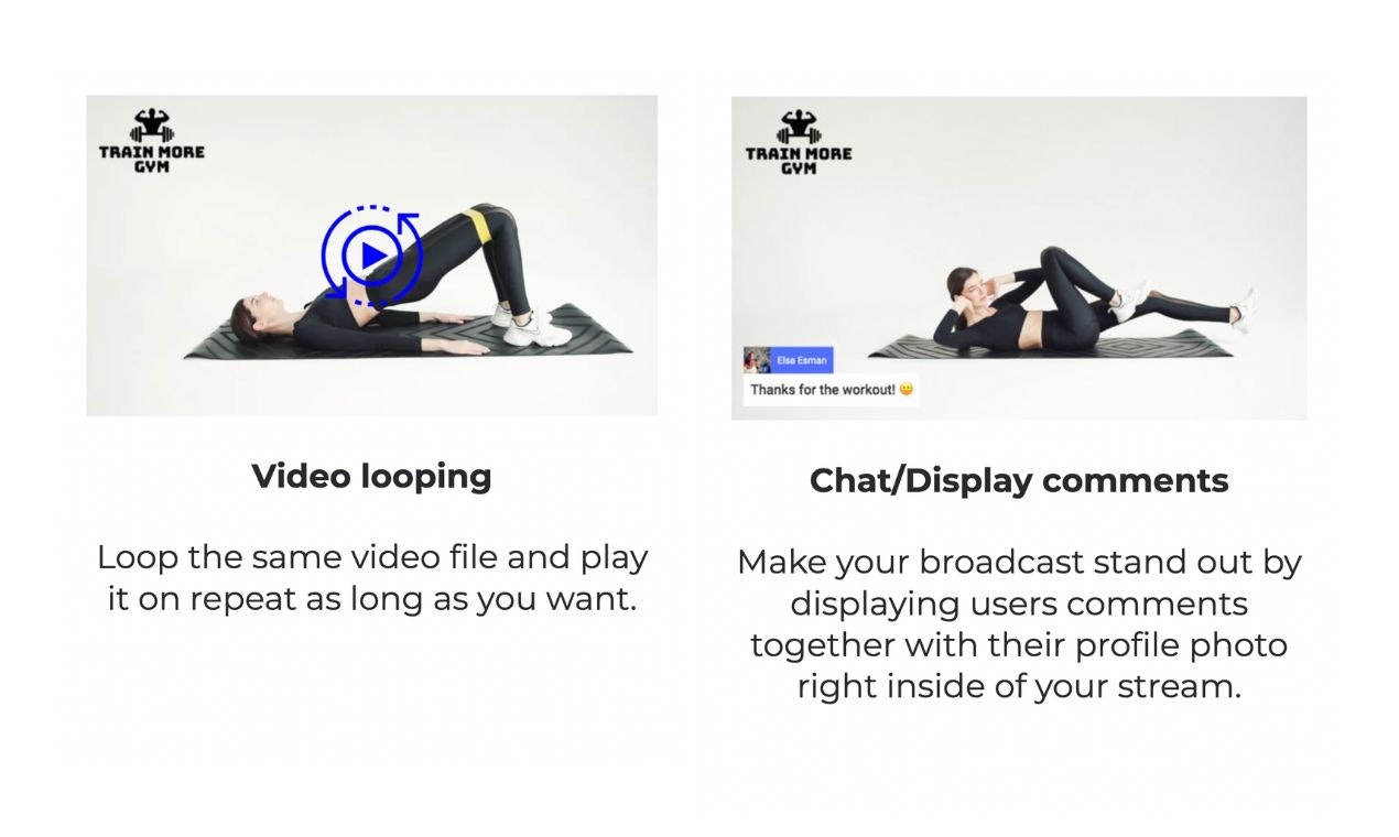 Live stream Pre-Recorded videos media 4