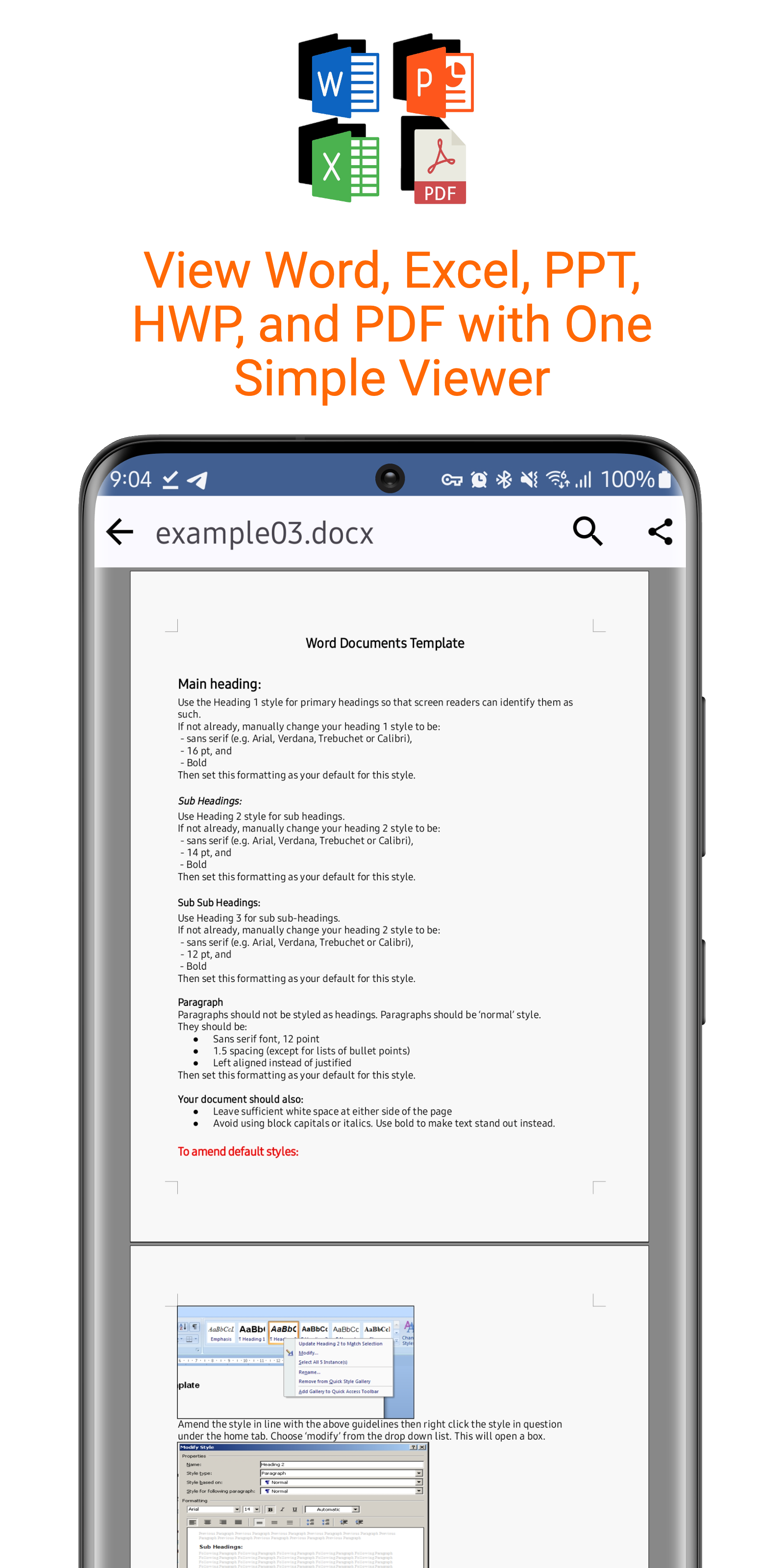 Office one - docx,xls,ppt,pdf viewer media 2
