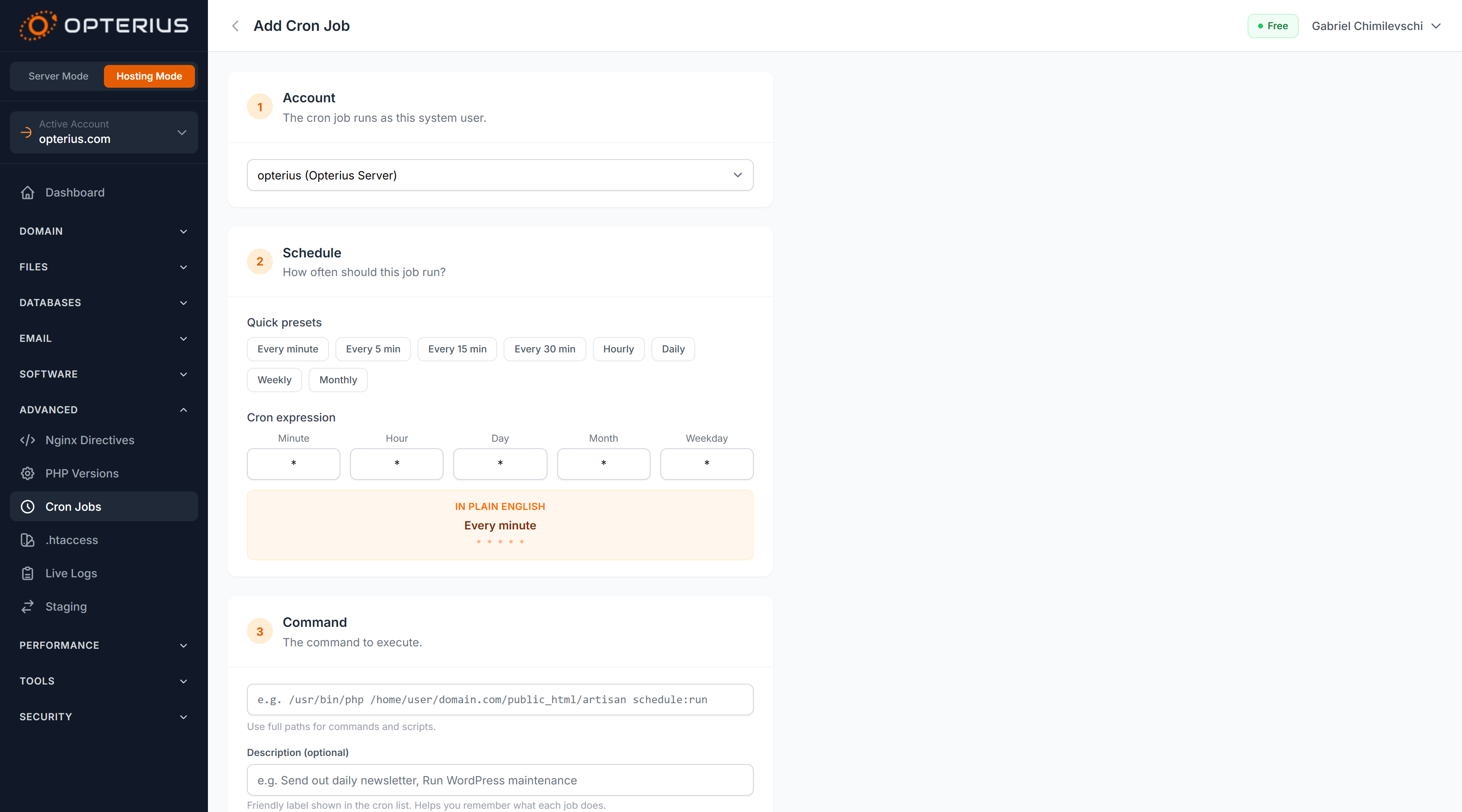 Opterius - Modern Web Hosting Panel gallery image