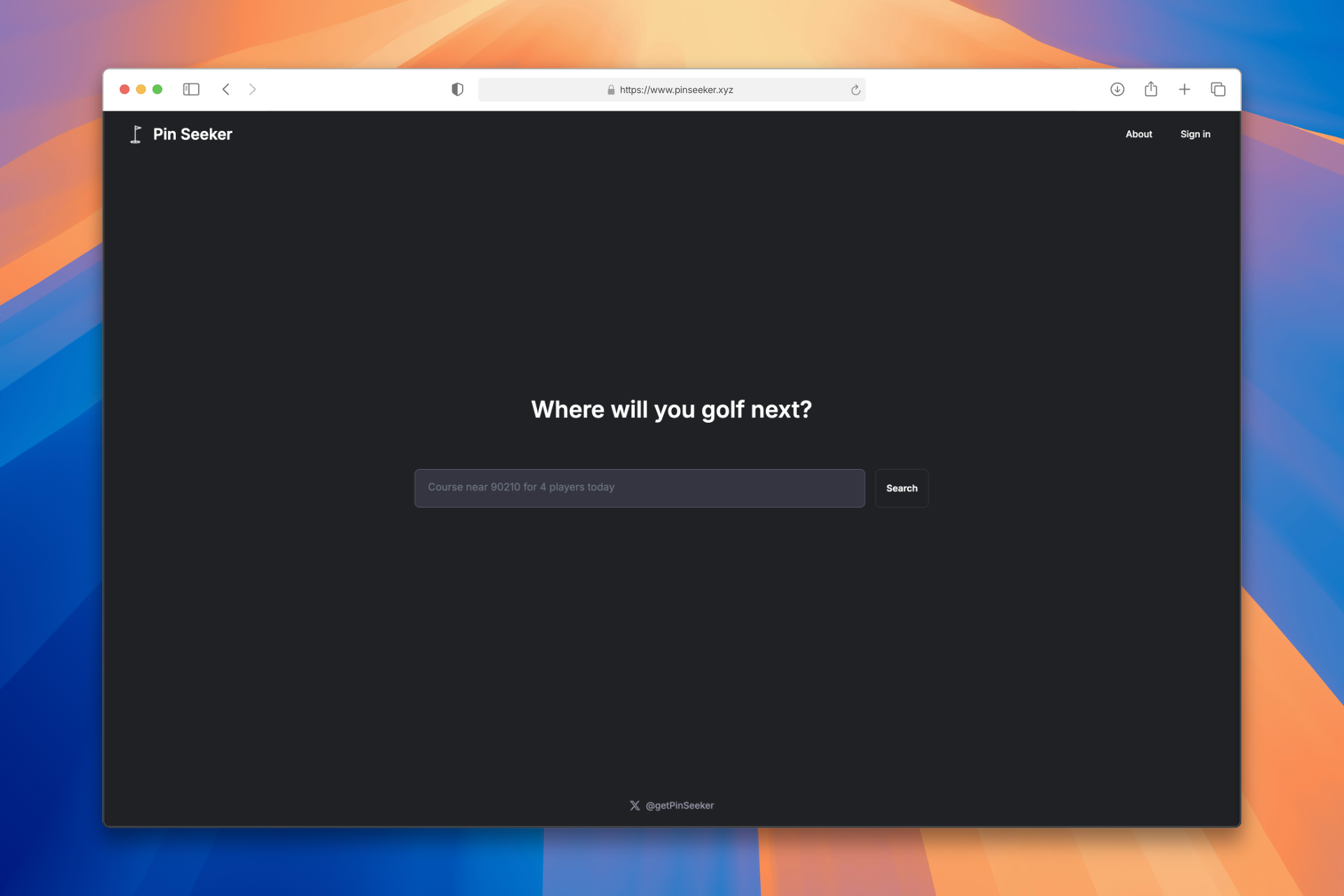 Pin Seeker - Main product screenshot demonstrating key features and user interface