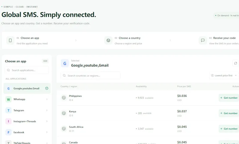 RaySMS screenshot 1