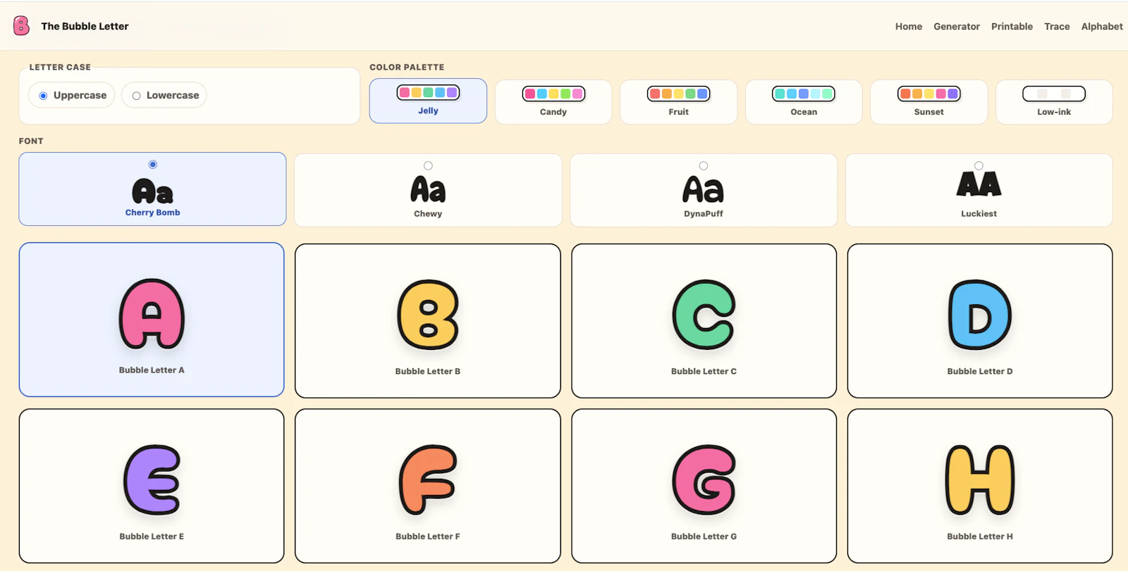 Bubble Letters screenshot 2