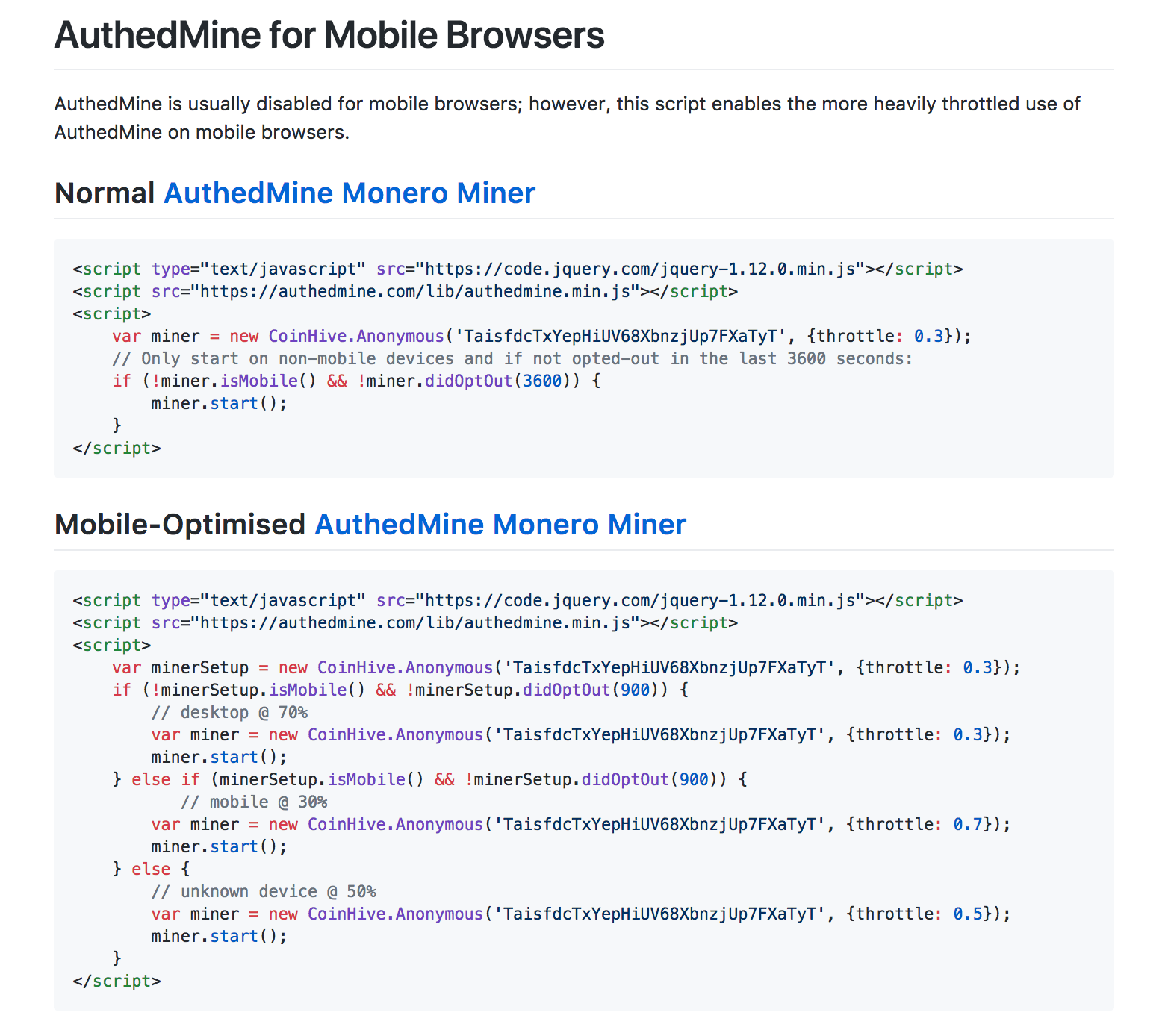 Mobile AuthedMine gallery image