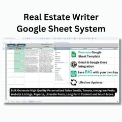 Real Estate Writer - Google Sheet System