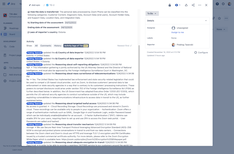 Overdrachtseffectbeoordeling voor JIRA media 2