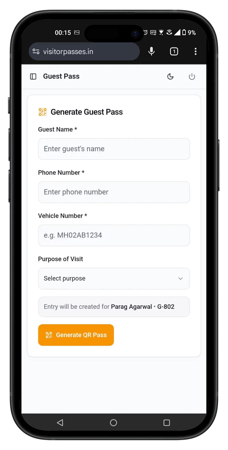VisitorPasses - Smart Vehicle Management screenshot 4