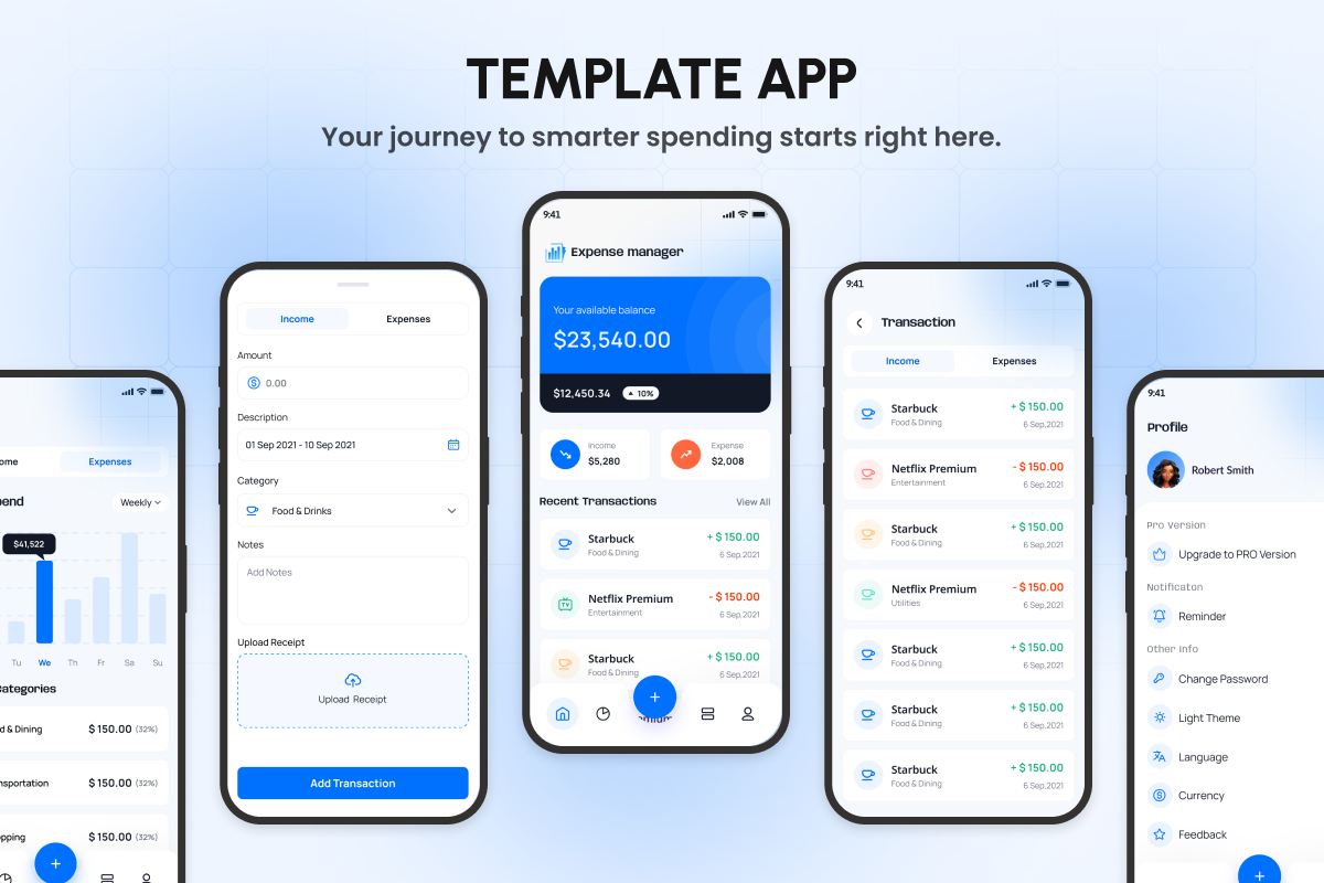 FlutterFlow Marketplace - Expense Tracker Template App media 2