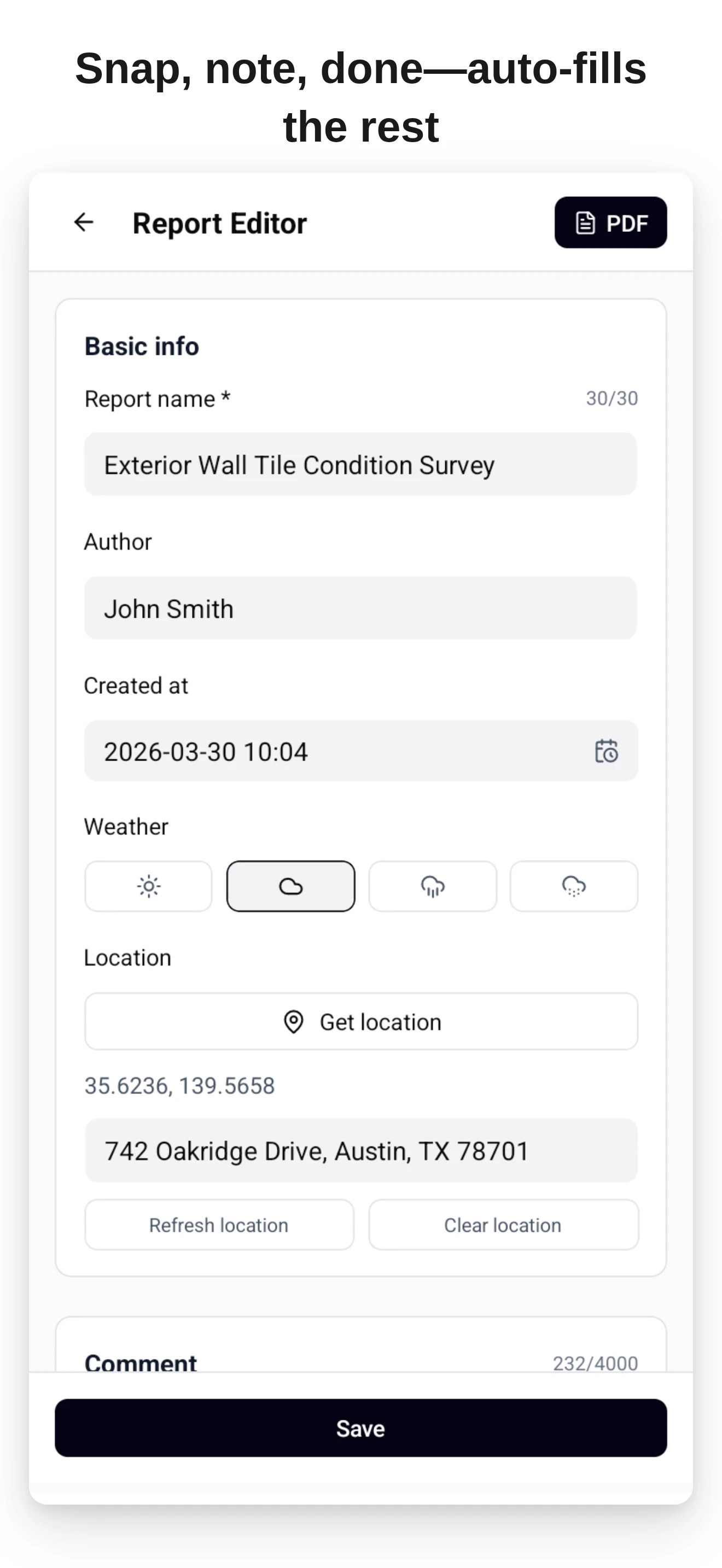 Repolog — Jobsite Photos to PDF screenshot 2
