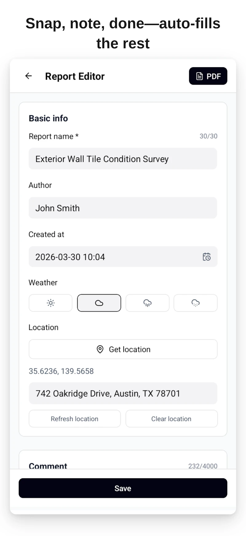 Repolog — Jobsite Photos to PDF screenshot 3