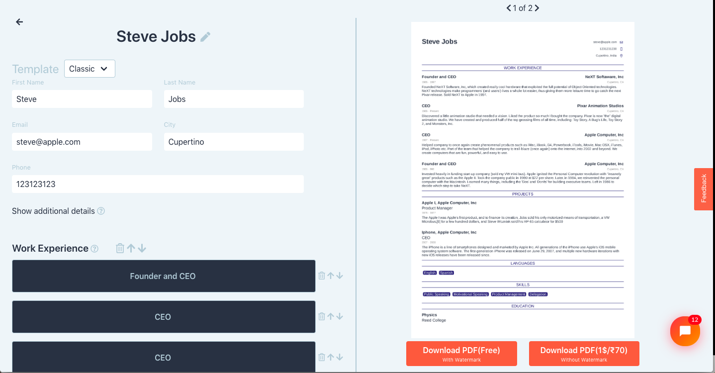 101Resume gallery image