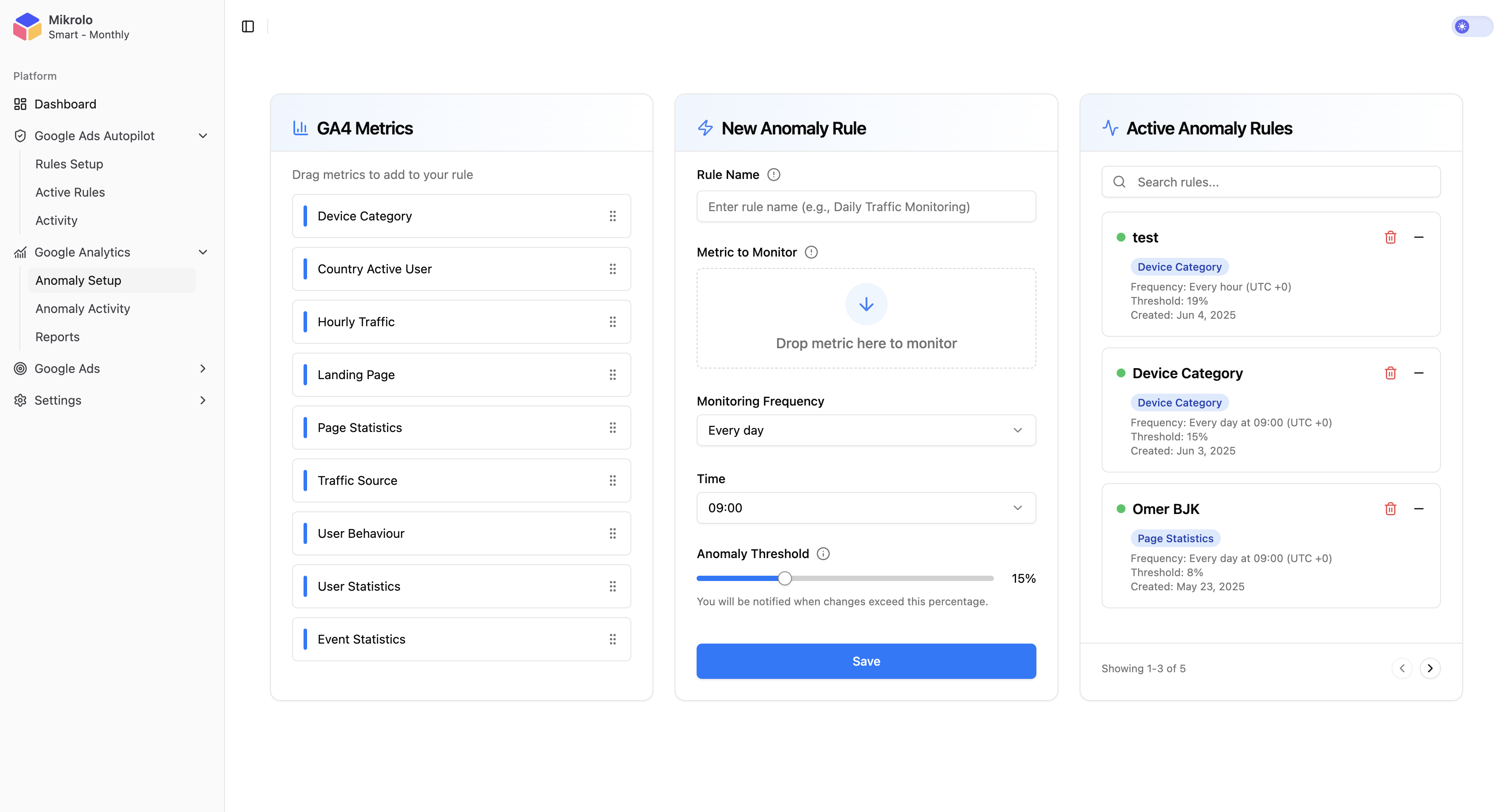 Microlo Smart - Google ADS Automation & GA4 알림 미디어 6