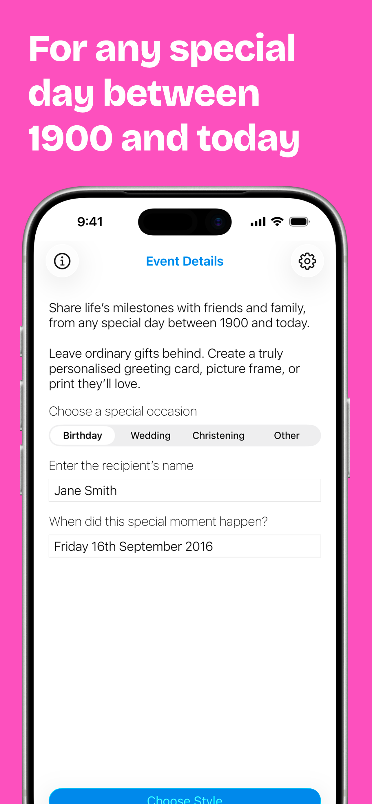 Print A Gift - Screenshot 2 showing product features and functionality