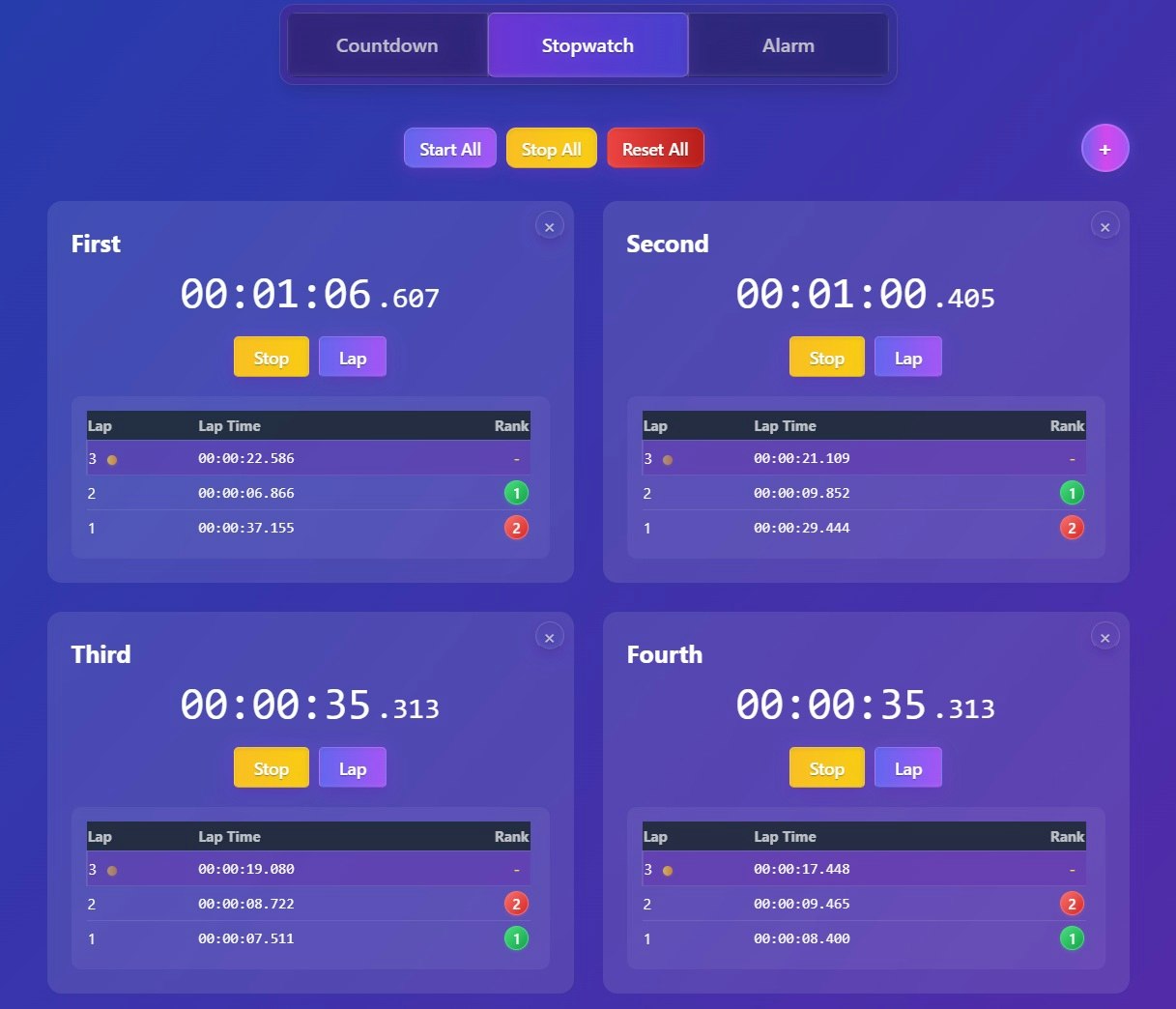 Mídia 3 de Cooltimer - Contagem regressiva on -line, cronômetro e cronômetro de alarmes