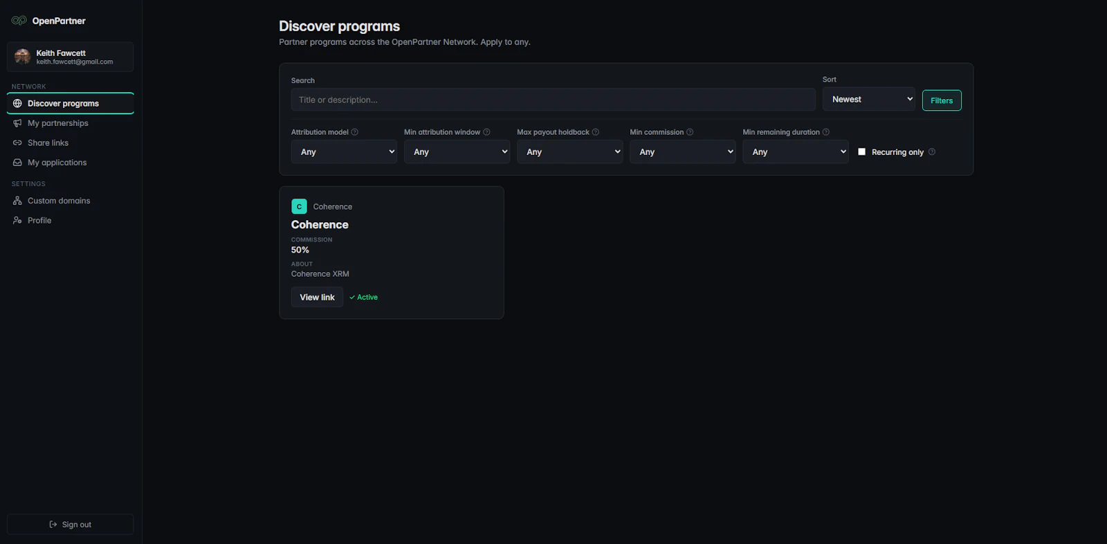 OpenPartner screenshot 2