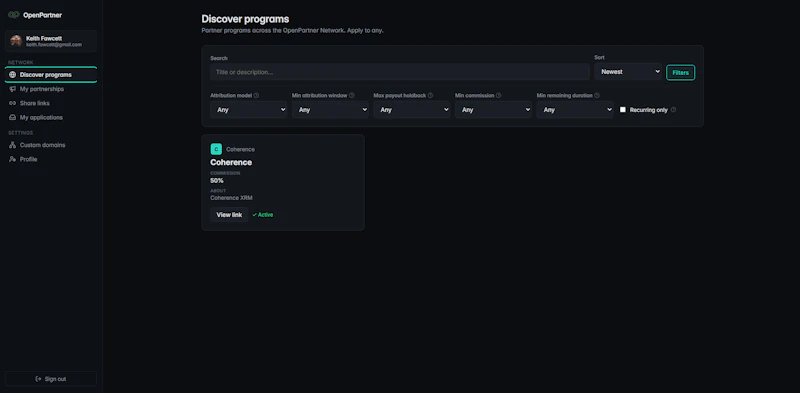 OpenPartner screenshot 2