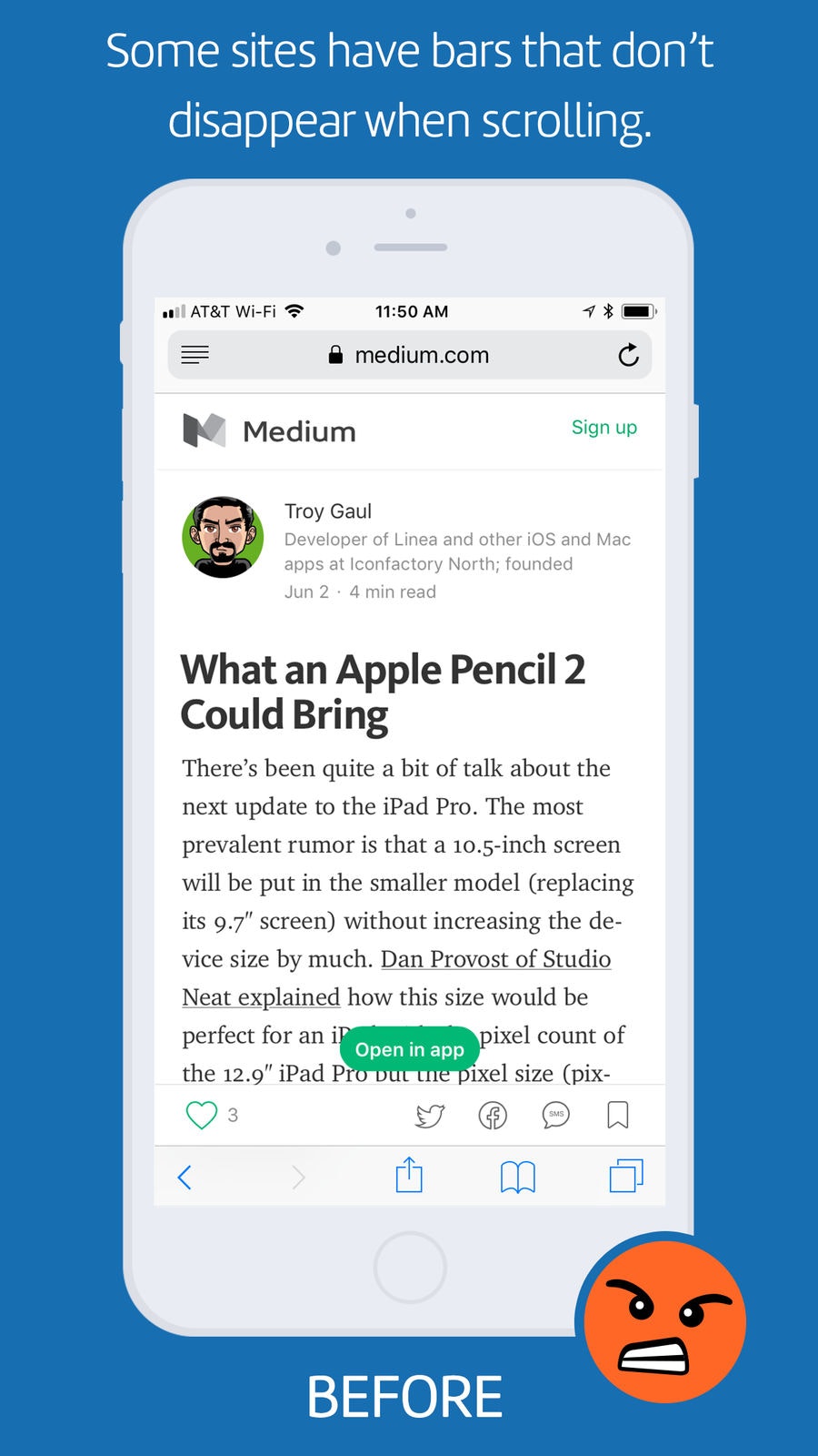 Unobstruct gallery image