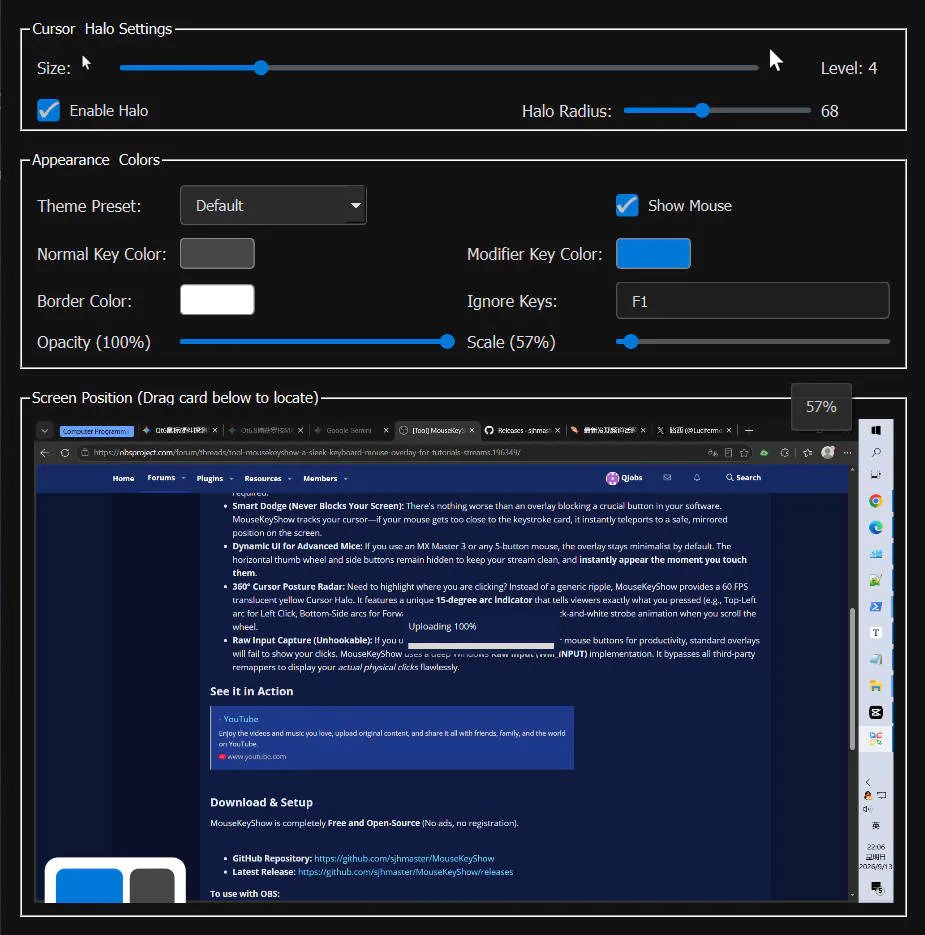 MouseKeyShow screenshot