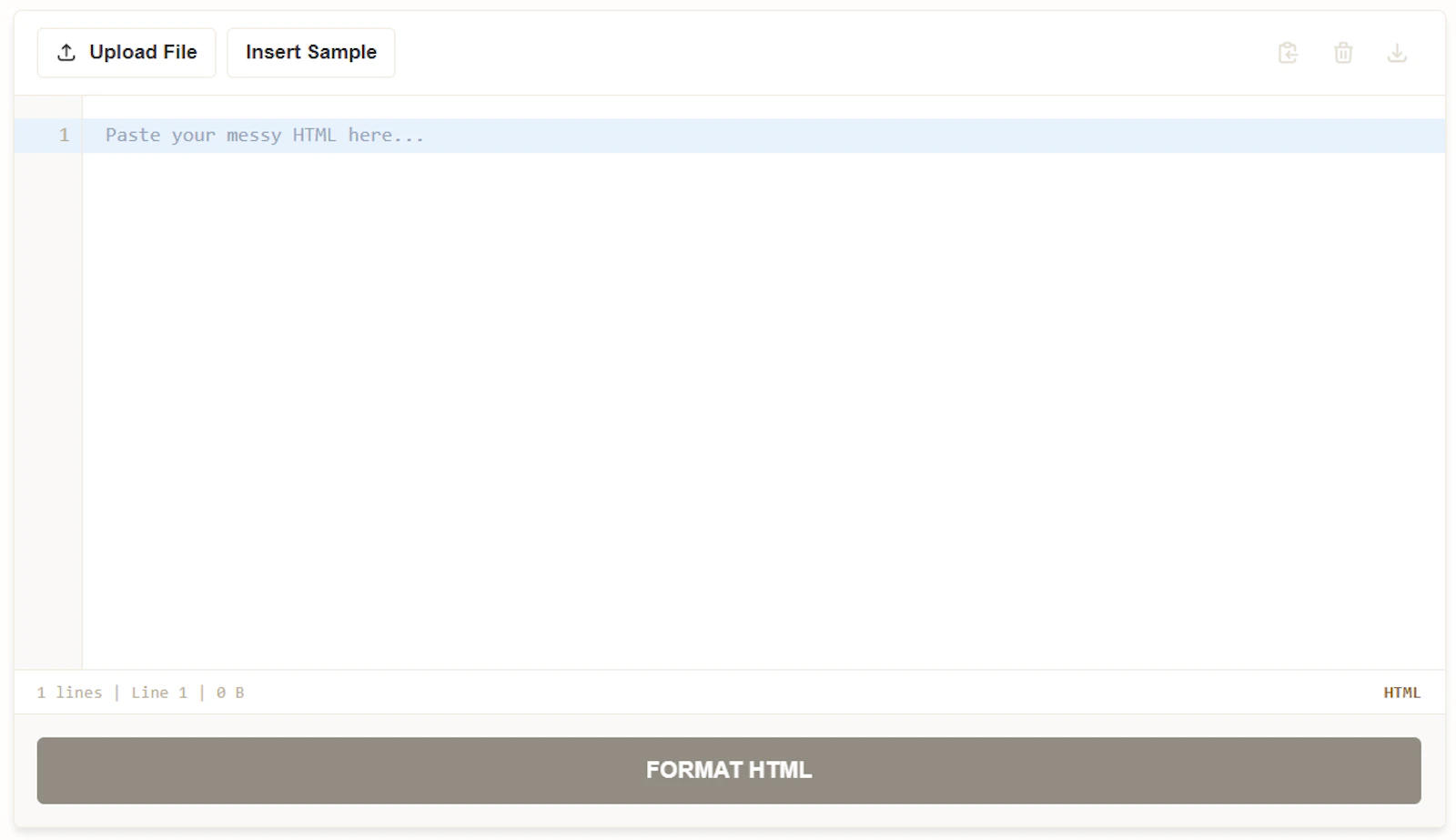 HTML Formatter screenshot 1