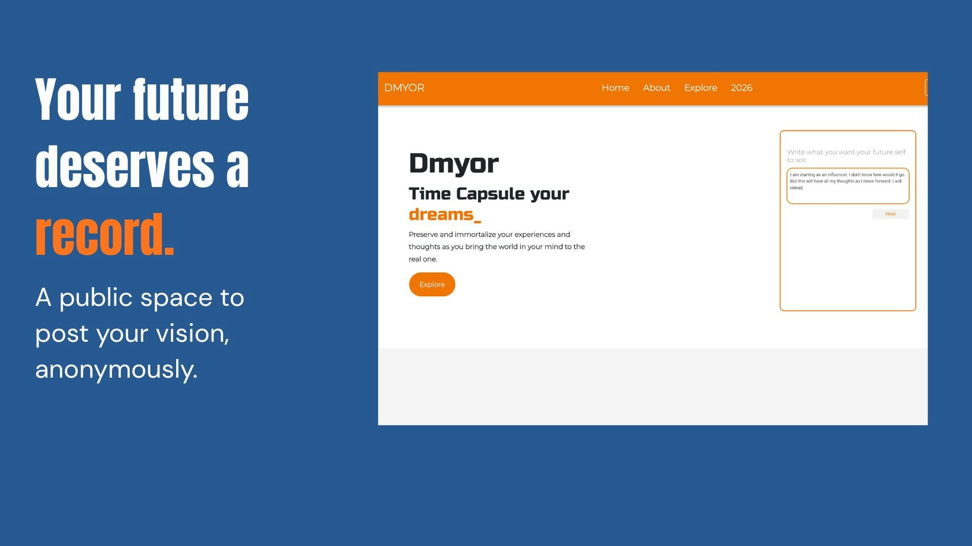 Dmyor - Main product screenshot demonstrating key features and user interface