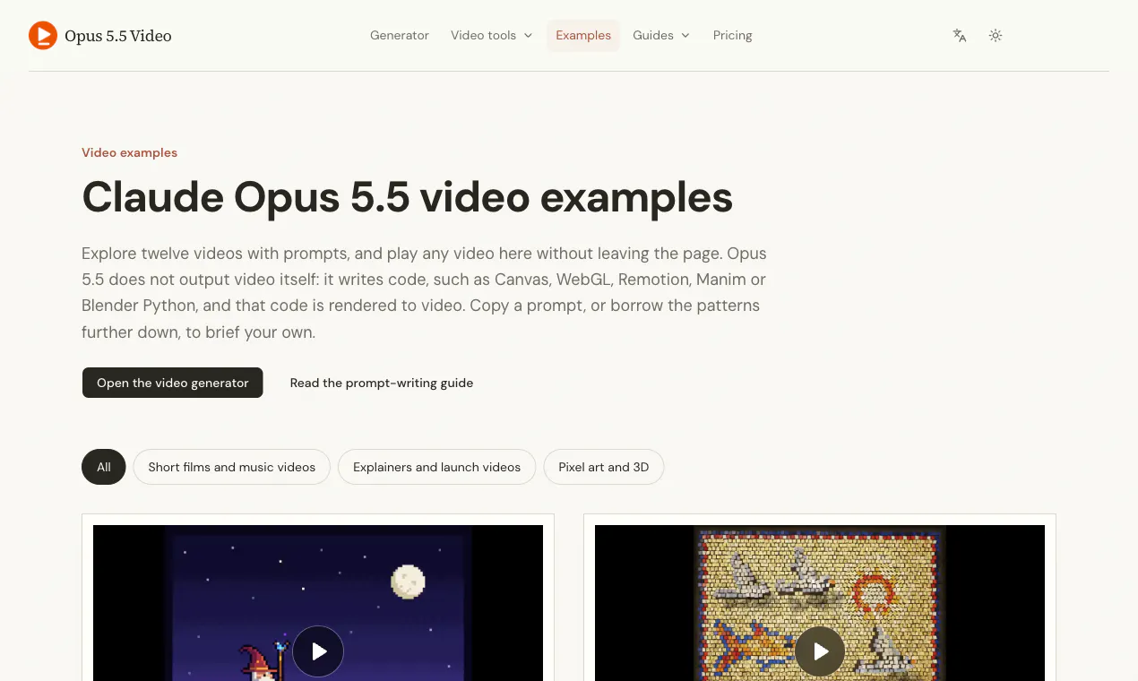 Opus 5.5 Video Generator gallery image