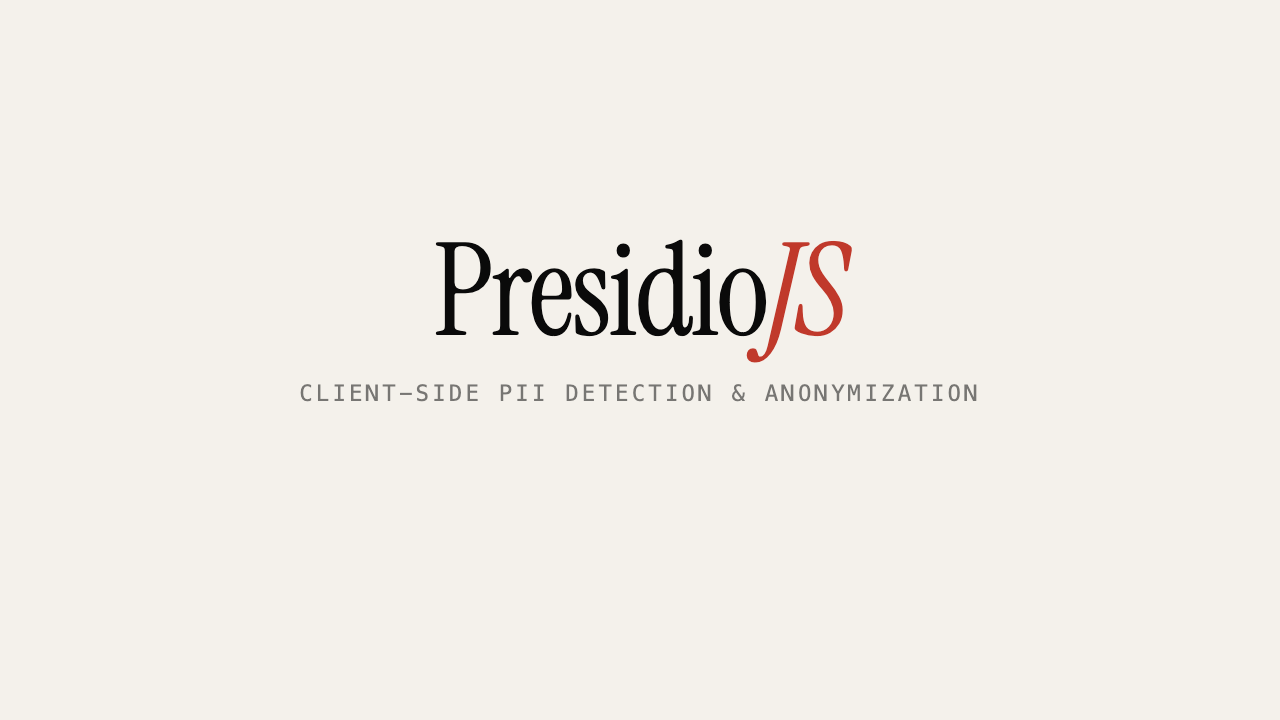 Presidio JS — Client-Side PII Scanner