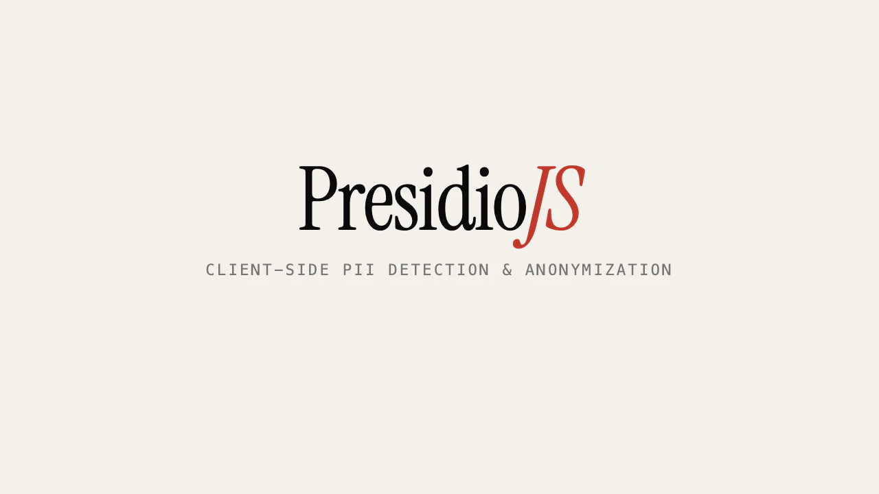 Presidio JS — Client-Side PII Scanner logo