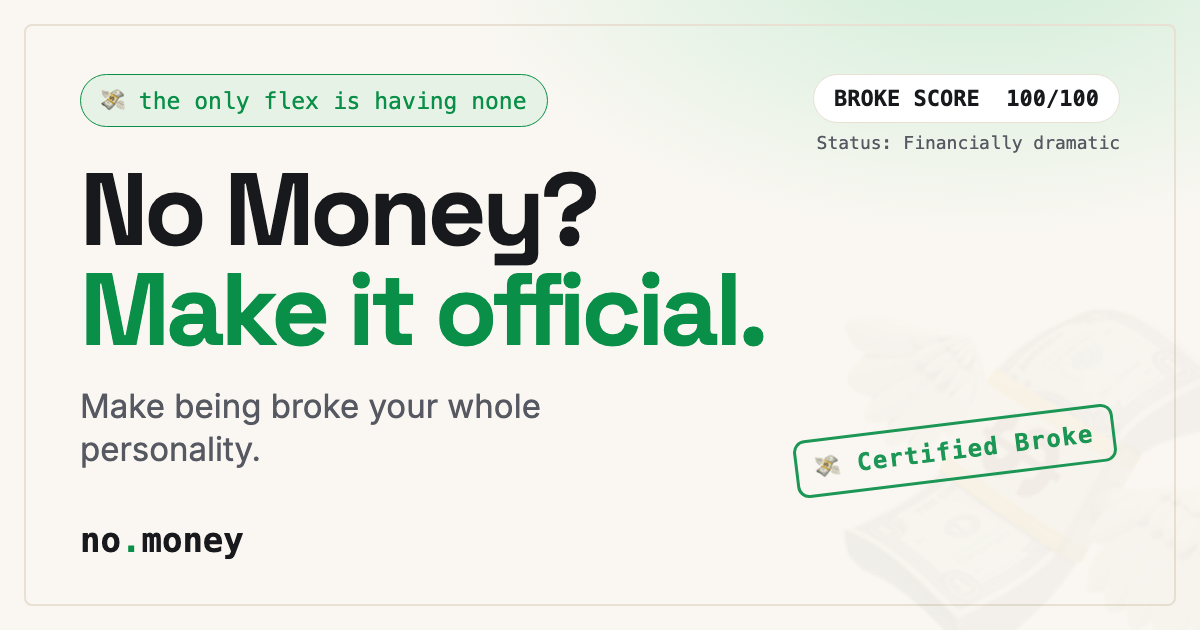 No Money gallery image