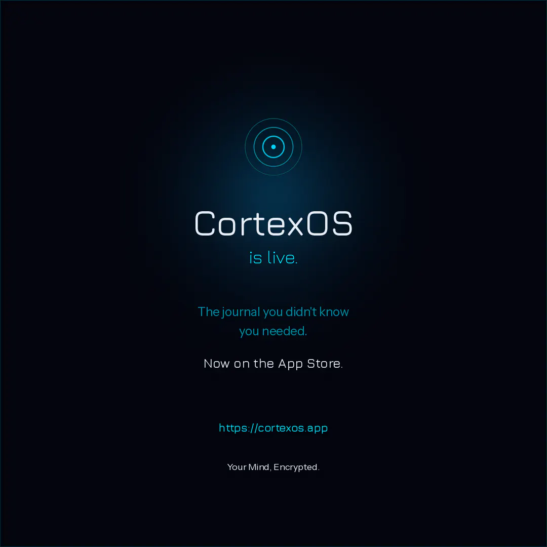 CortexOS - Zero-Knowledge AI Journal 제품 배너