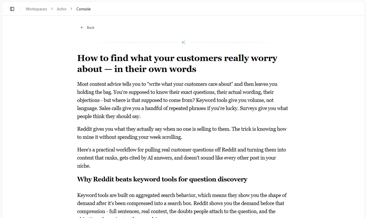 Achiv - Stop Guessing What to Write gallery image