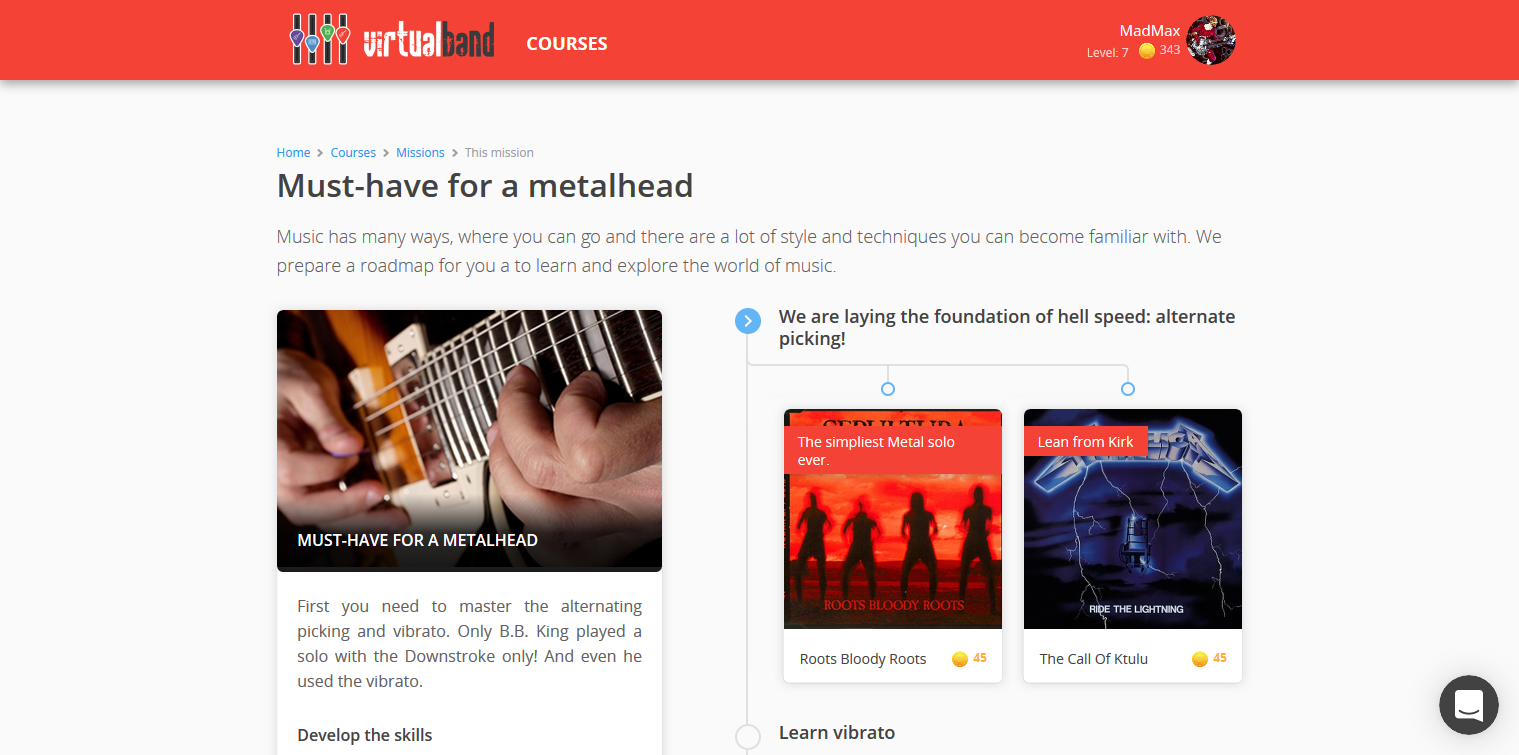 VirtualBand Guitar Bass Drums Lessons gallery image