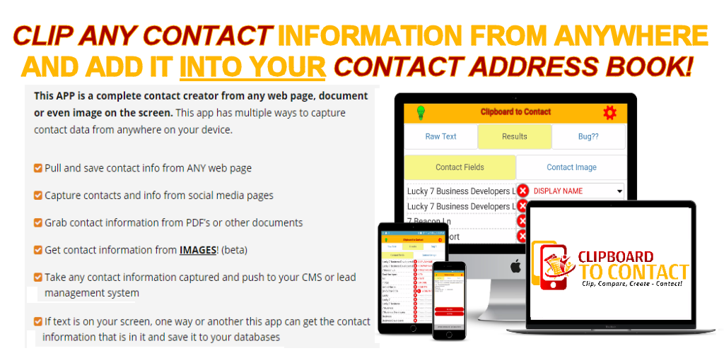 Clipboard To Contacts - Turn Any Text Into Contacts gallery image