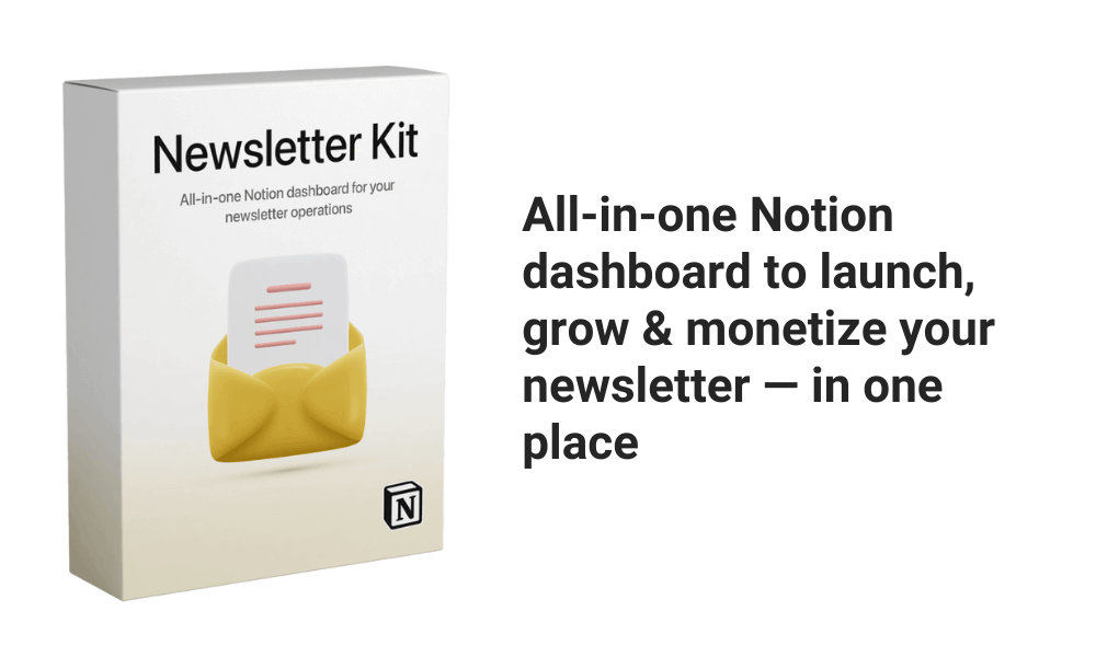 startuptile Newsletter Kit-All-in-one Notion dashboard for your newsletter operations