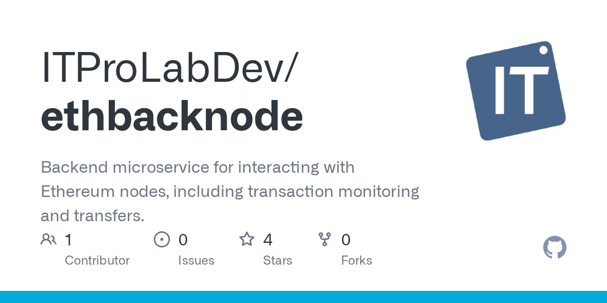 ethbacknode - Main product screenshot demonstrating key features and user interface