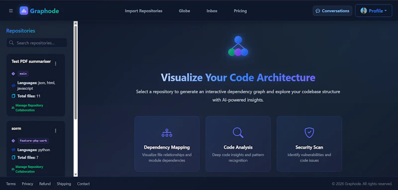  Graphode - GitHub Repository Visualizer screenshot 2