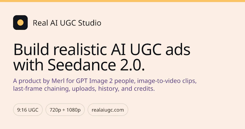 Real AI UGC Studio screenshot 1