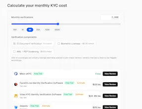 KYC Cost Calculator by PrimeBiometry gallery image