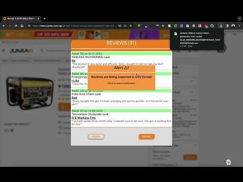Jumia Reviews Extractor for Chrome gallery image