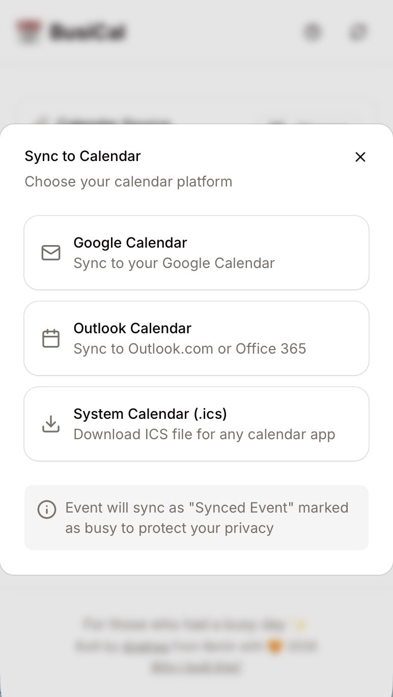 BusiCal - Screenshot 3 showing product features and functionality