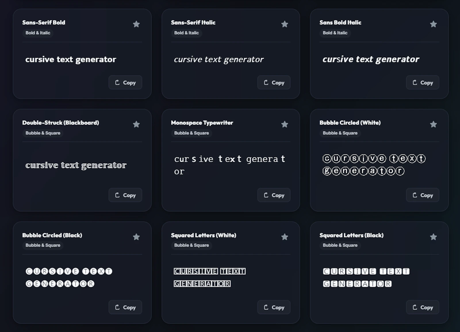 cursive Generatore screenshot 3