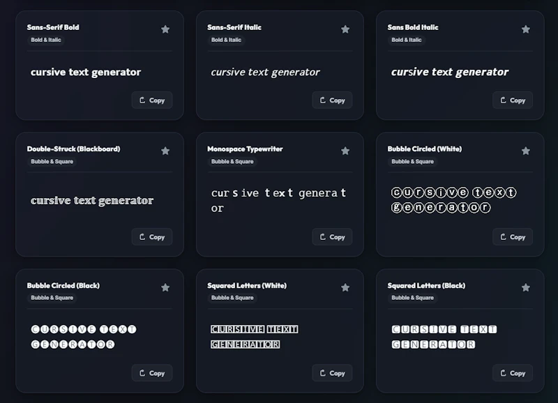 cursive Generatore screenshot 3