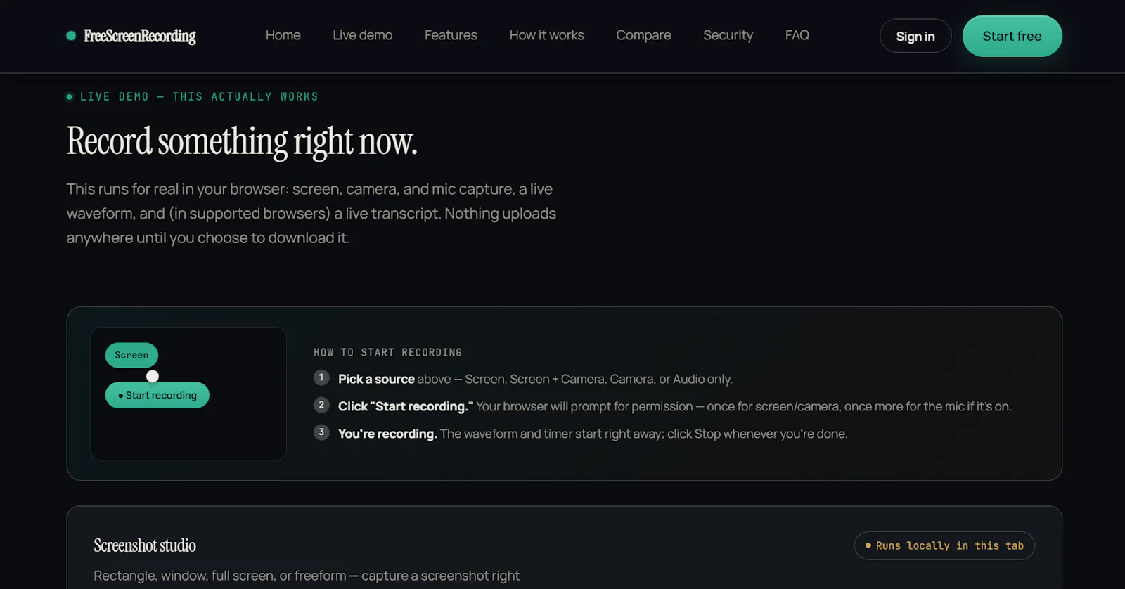 FreeScreenRecording screenshot 3