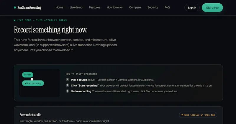 FreeScreenRecording screenshot 3