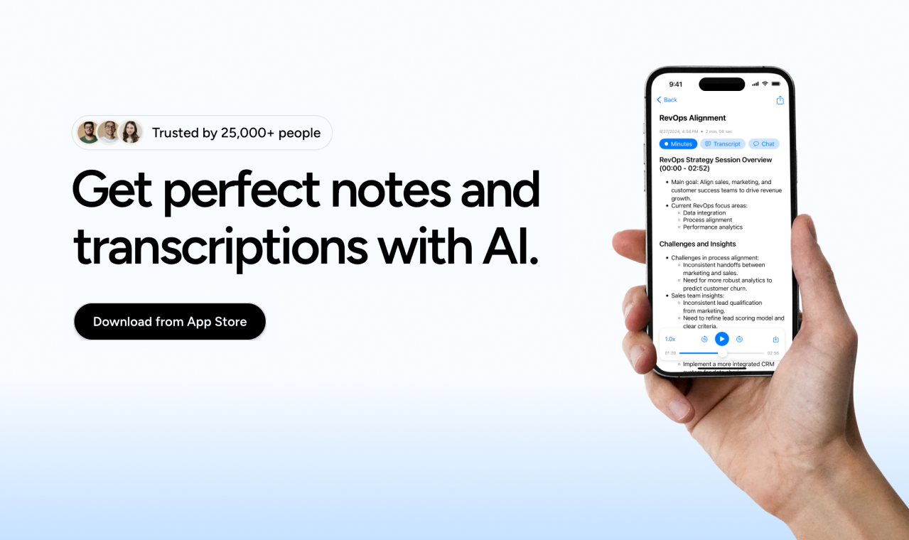 startuptile Minutes: AI Meeting Notes & Transcripts-Simple hassle-free AI note taking app for meeting minutes