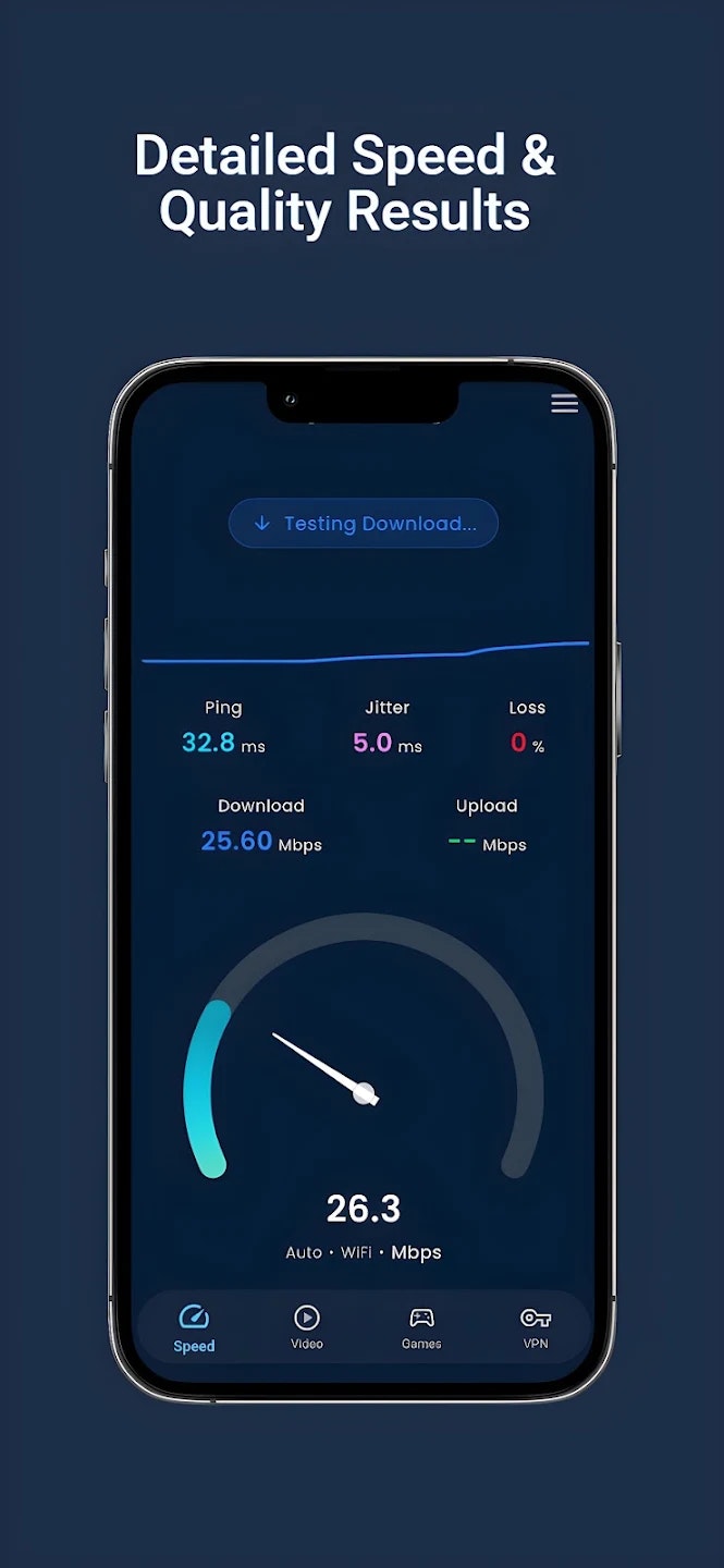 Mídia 2 de SpeedVvy: Teste de velocidade e VPN seguro