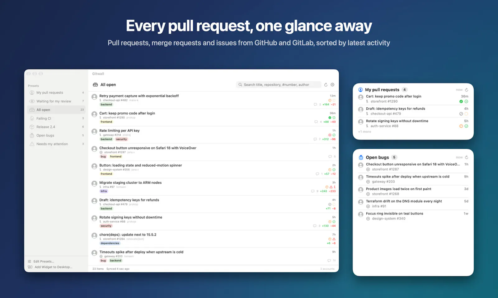 Gitwall for Mac screenshot 1