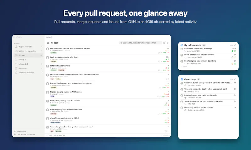 Gitwall for Mac screenshot 1