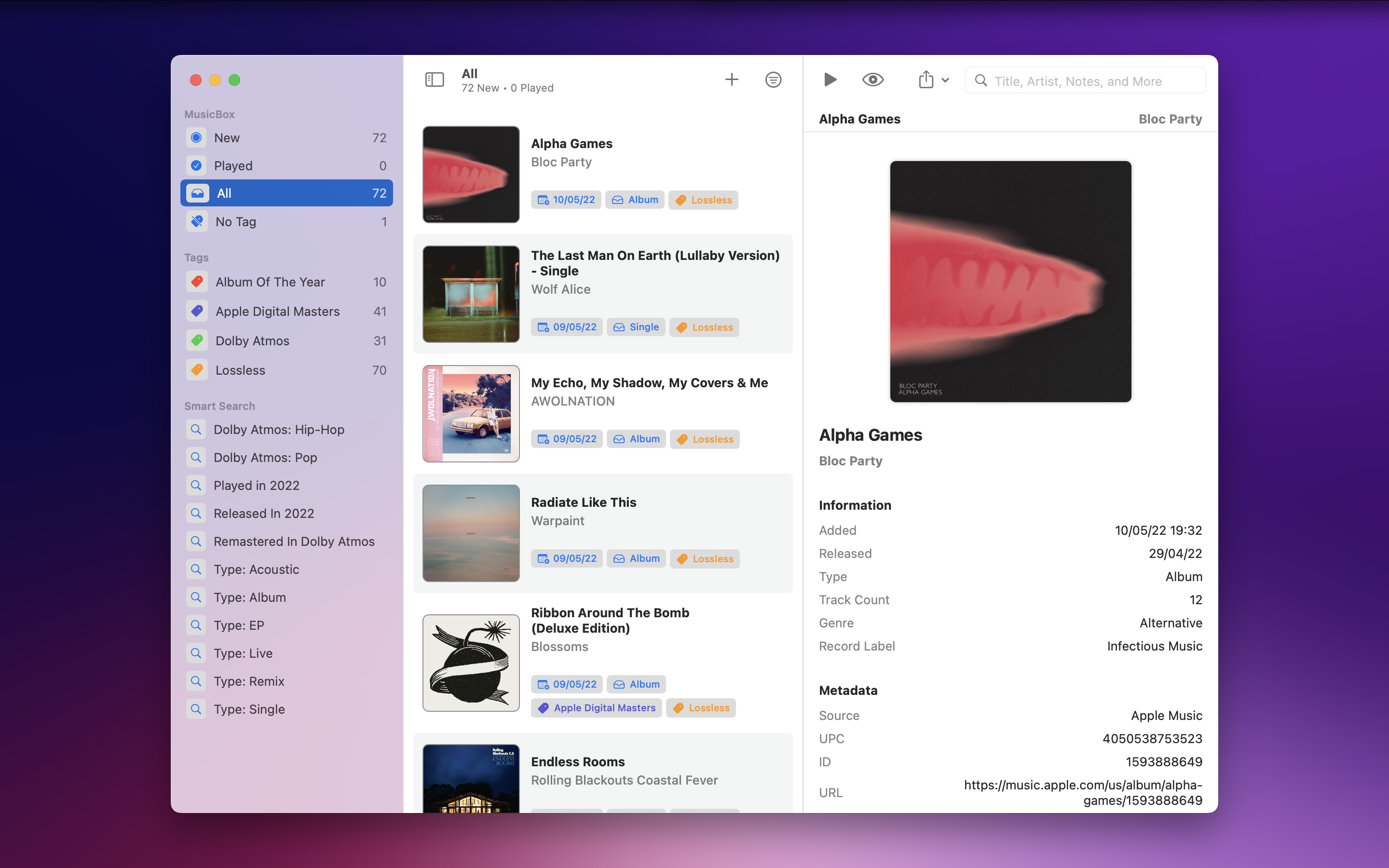 Media Hộp nhạc - Bookmark album và bài hát để nghe sau 5