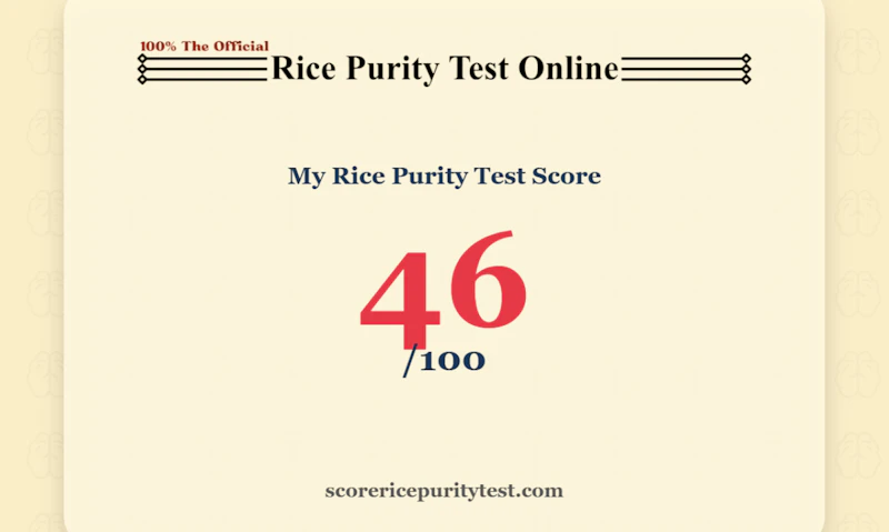 The Rice Purity Test online Calculator screenshot 4