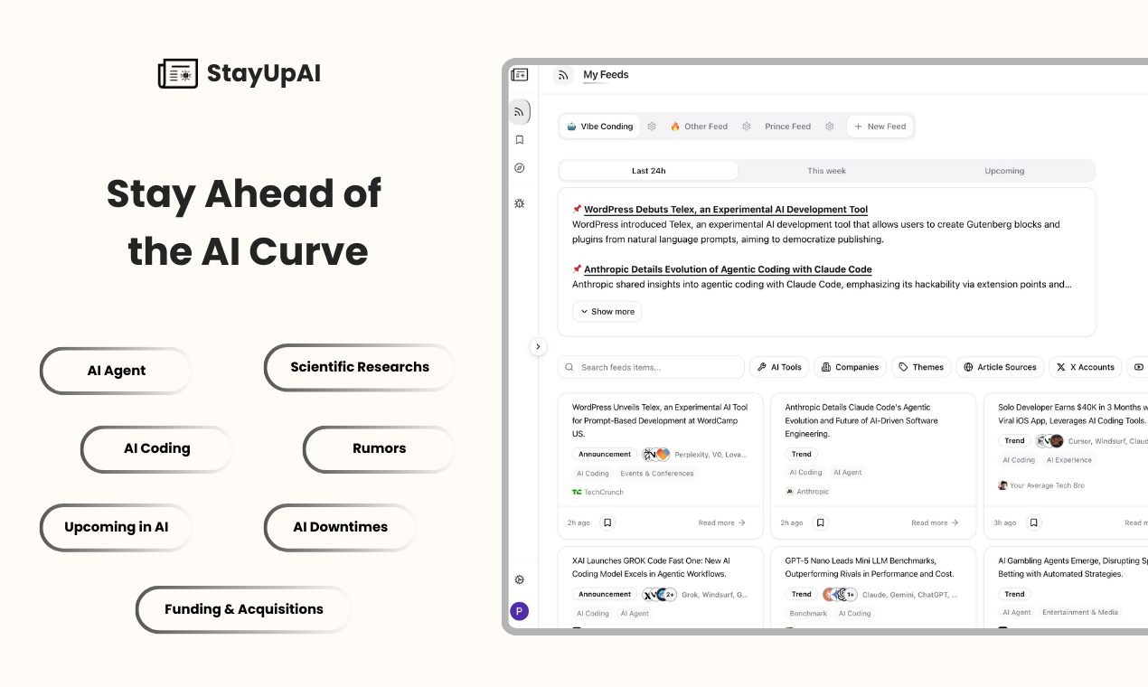 Media StayUpAI - Stay ahead of the AI curve – Never miss what matters 1